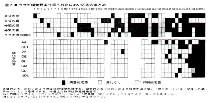 ウサギ嗅覚野より得られたにおい応答のまとめ
